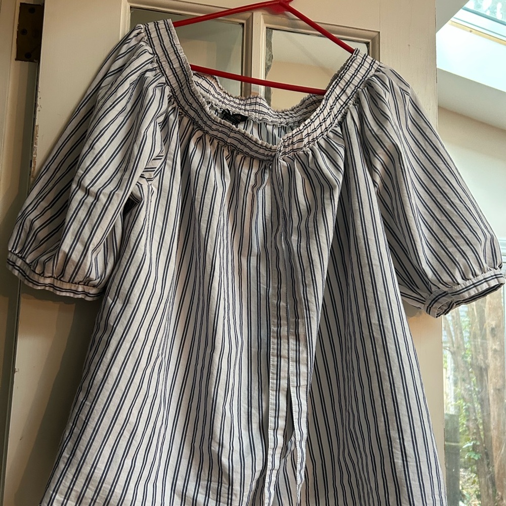 Striped Off-Shoulder Blouse